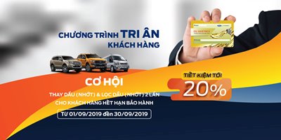 Chương trình tri ân khách hàng hết hạn bảo hành tiêu chuẩn tại Ford Bình Dương